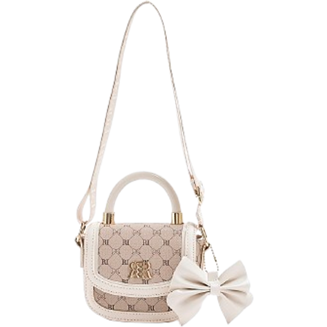 River Island Girls Brown Monogram Cross Body Bag - One Size