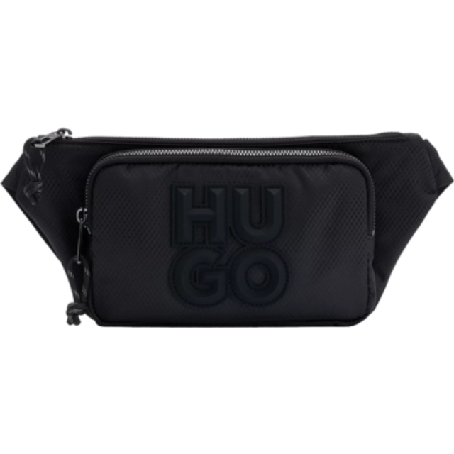 Zip-up belt bag with stacked logo