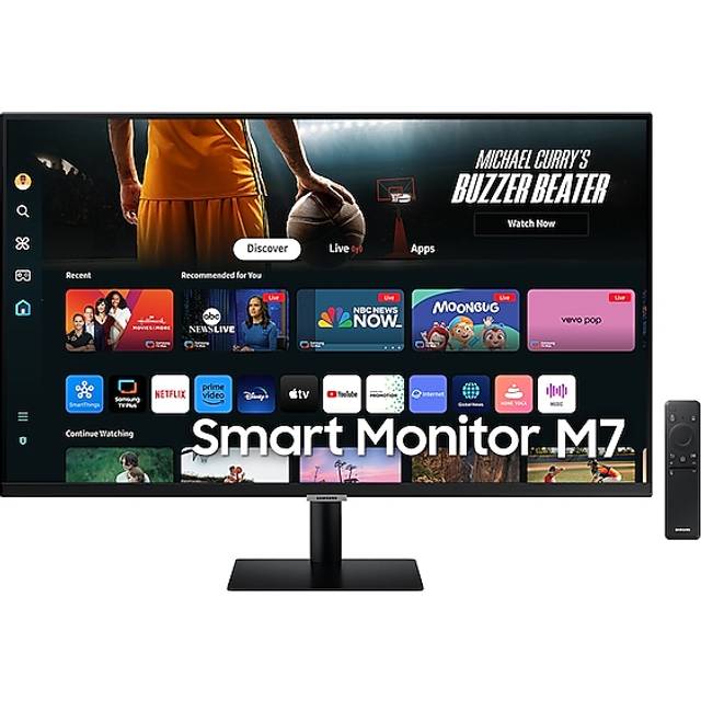 "Samsung 32" M70D UHD Smart Monitor with Speakers and Remote Black"