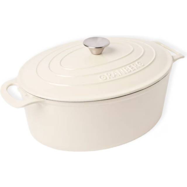 Gjutjärnsgryta Granberg oval 6L Cream