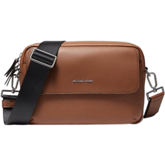 MK Hudson Pebbled Leather Crossbody Bag - Brown - Michael Kors - ONE SIZE