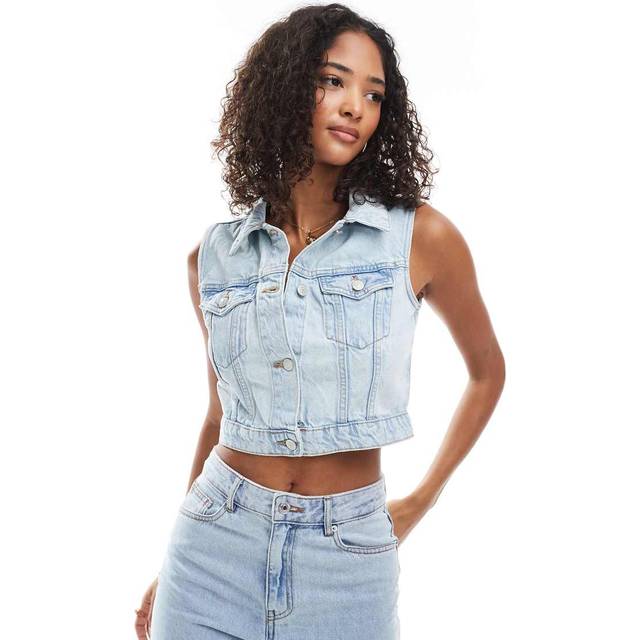 New Look Women's Blue Sleeveless Denim Jacket - UK 10