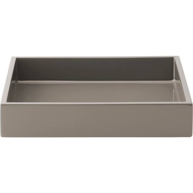 Mojoo Lux lacquered decorative tray 19x19x3,5 cm Dark grey