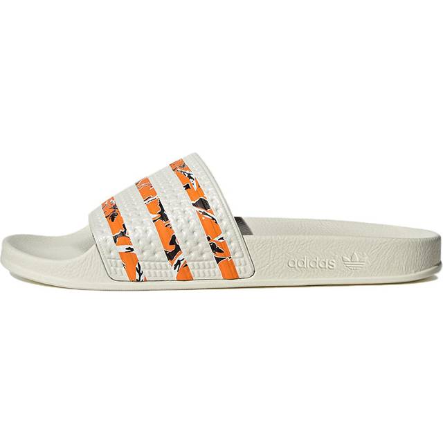 adidas Originals Adilette Slides 'Off White Bright Orange' IE7744 - Off White/Bright Orange/Core Black - 5
