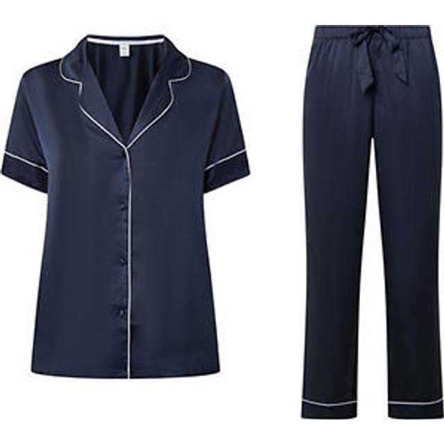 Chelsea Peers Satin Lace Trim Pyjama Set