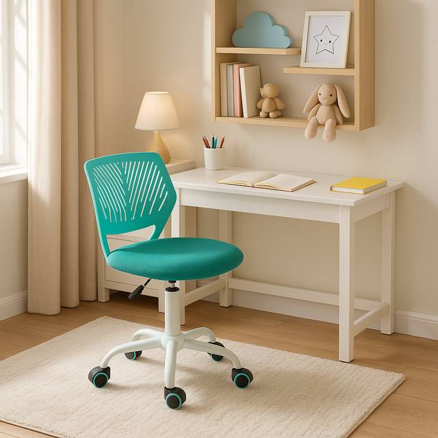 Modern Ergonomic Reception Chair - Teal (120)