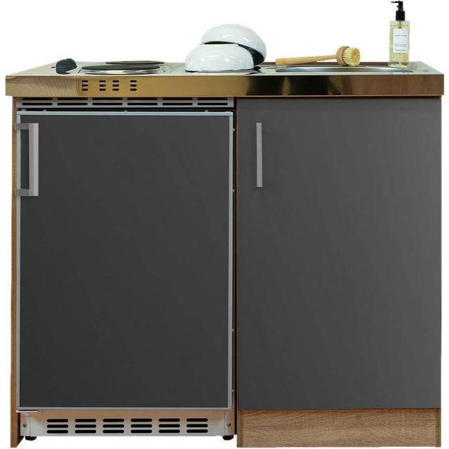 MINIKÖK 100 cm  i grå, Sonoma ek