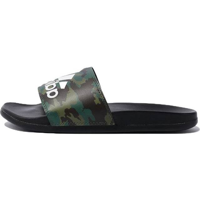 adidas Adilette Comfort Slide 'Black Camo' GW9647 - Black/Green - 5