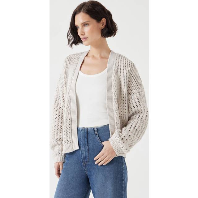 HUSH Textured Knit Open Neck Cardigan