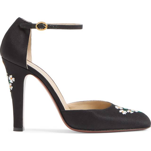 Valentino Garavani - Dolly 105 Embroidered Shantung Pumps - Black - IT 41