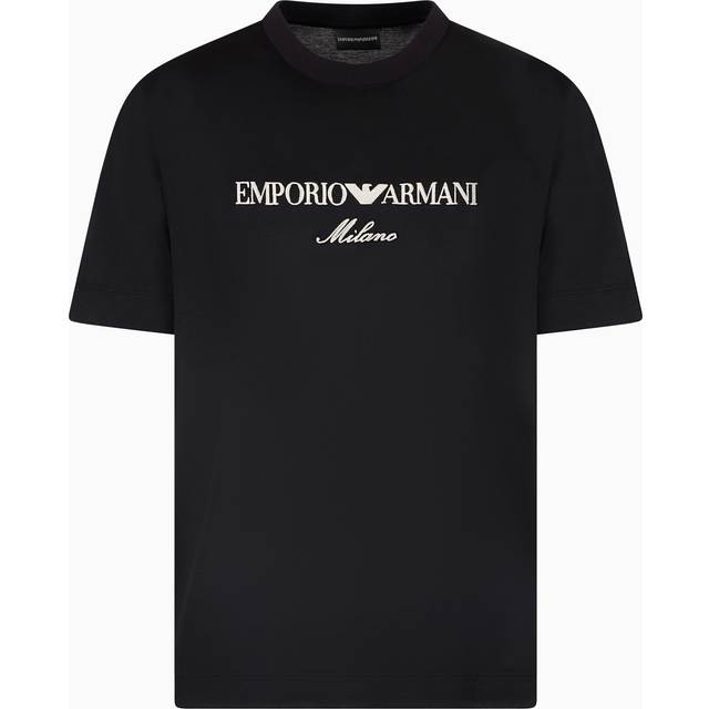 Emporio Armani Short Sleeve Logo T Shirt Navy