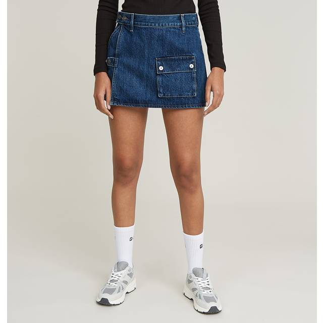 Micro Denim Skort - Dark blue - Women