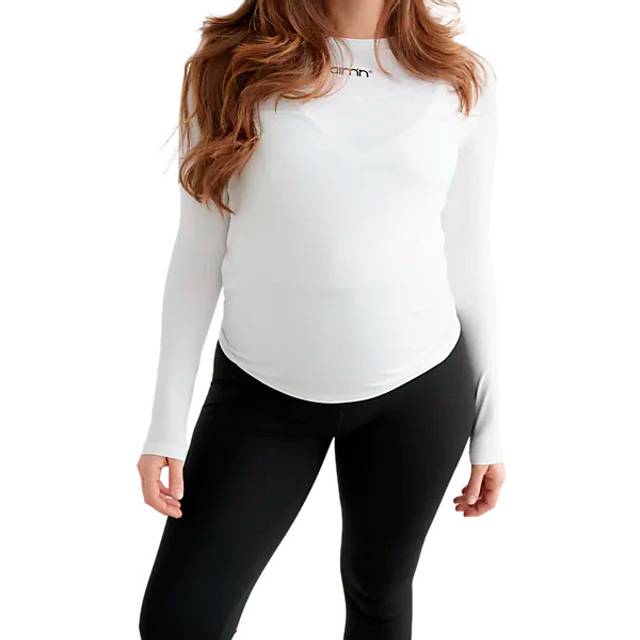 Aim´n Soft Basic Maternity Long Sleeve Träningskläder White - Large
