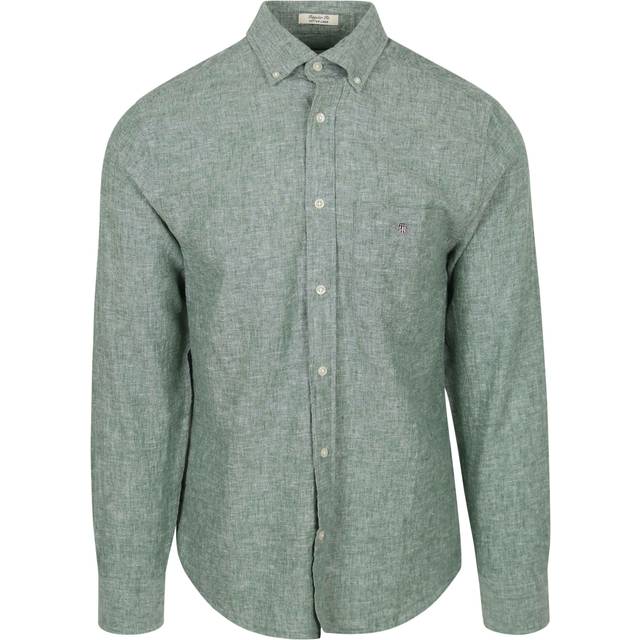 GANT Men Regular Fit Cotton Linen Shirt (L)