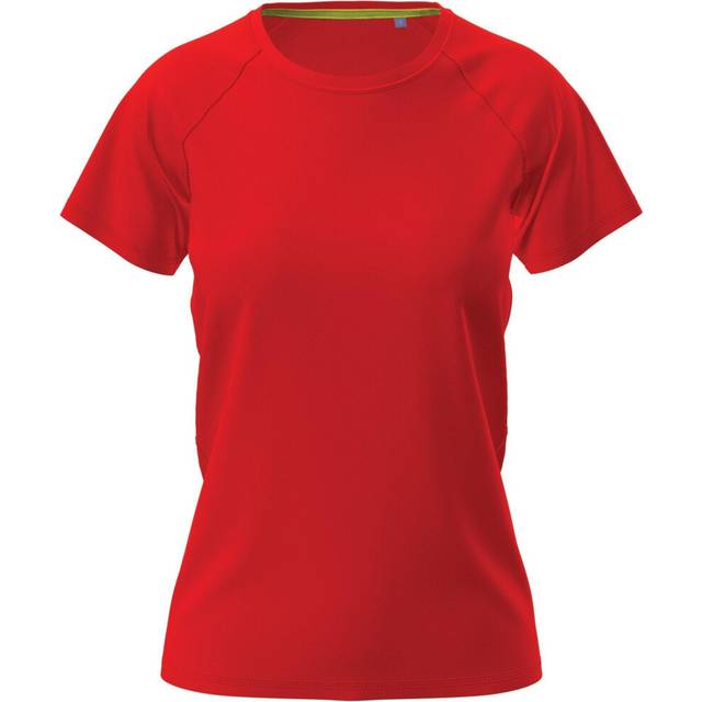(M, Scarlet Red) Stedman Womens/Ladies Raglan Mesh T-Shirt