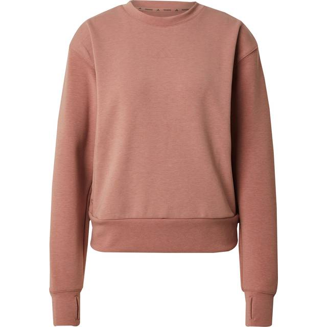 adidas Womens Training D4T Knit Crew Jumper - Brown, Warm Clay, Size 2Xl, Women - 2XL