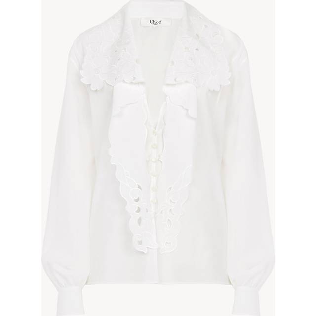 White Shirt With Embroidered Bow Tie - 40 FR