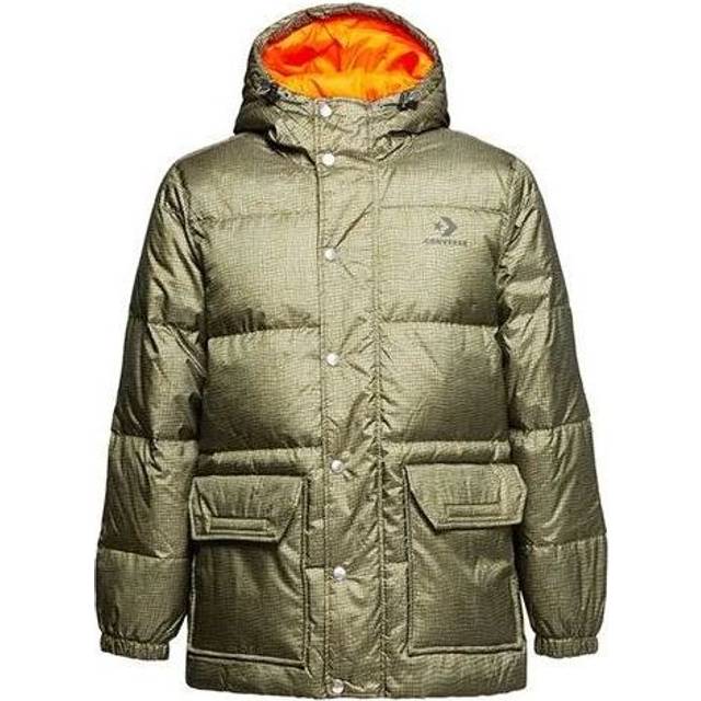Converse Mid-length Printed Down Puffer Jacket 'Metallic Green' 10007262-A01 - L