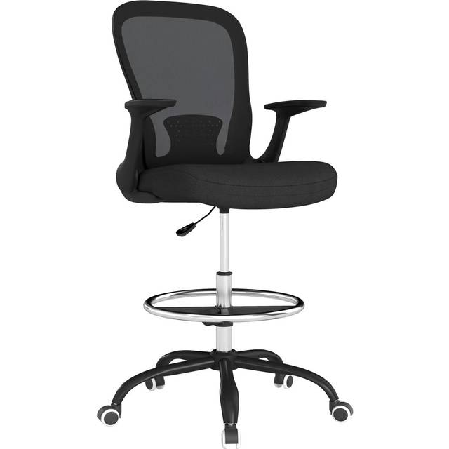 Mesh Drafting Chair - Black (59cm W X 62cm D)
