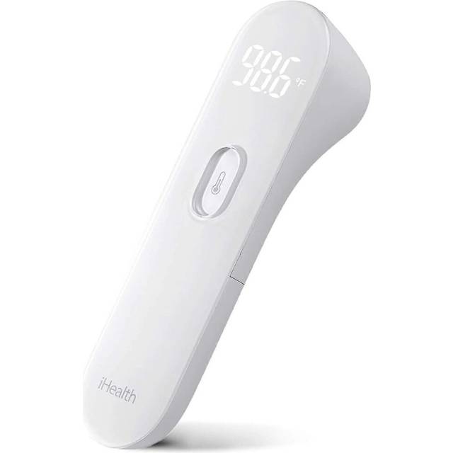 (As show, One size) Ihealth No-touch Forehead Thermometer, Digital Infrared Thermometer For Adults And Kids,with 3 Ultra-sensitive Sensors(pt3)