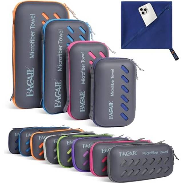 BAGAIL Microfibre Travel Towel, Perfect Camping Towel, Swimming Towel and Beach Towel, Quick Dry - Super Absorbent - Ultra Compact, Great for Sports,