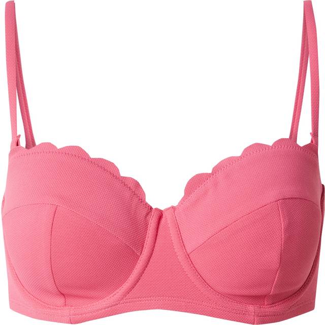 Hunkemöller Scallop Padded Strapless Underwired Bikini Top Cup E + Pink - 34D