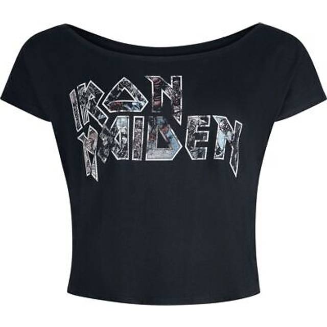 Iron Maiden T-shirt - Logo - L XL - för Dam - svart