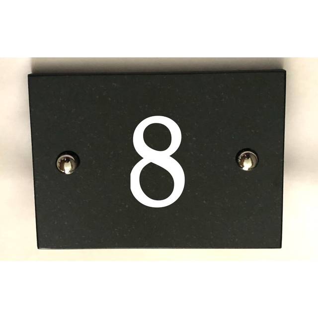 Brumby 10Cm H Stone House Number - Black (10cm H X 14cm W X 1cm D)