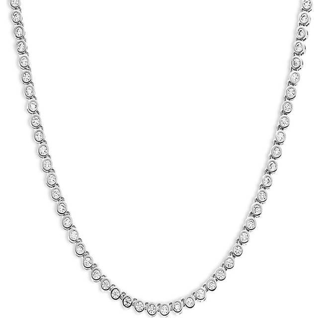 By Adina Eden Cubic Zirconia Bezel Tennis Necklace, 16