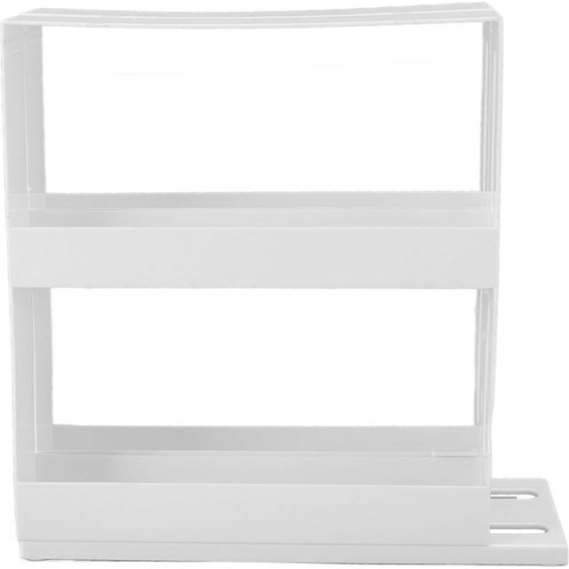 Sliding Spice Rack Slidable Design 2 Tiers Large Capacity Nonslip Bottom Widely Used Rotating Spice