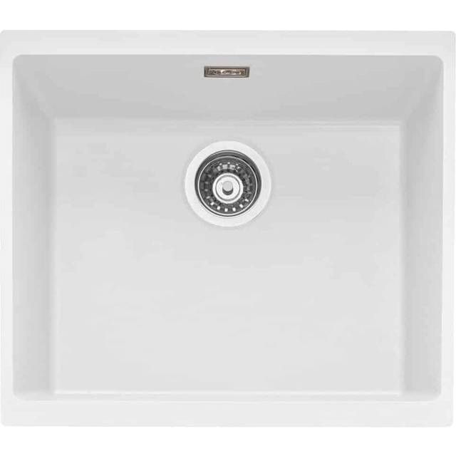 Caple Leesti 500 Chalk White 1.0 Bowl Undermount Granite Kitchen Sink
