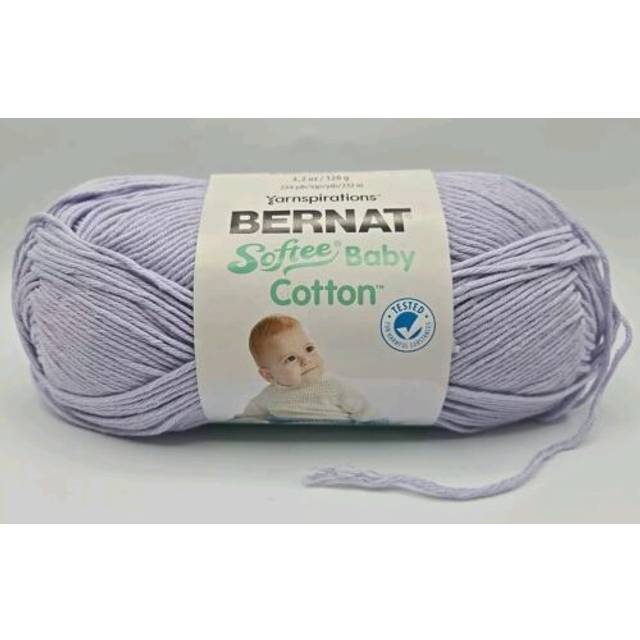 Bernat Softee Baby Cotton Yarn-Pale Periwinkle 166052-52012