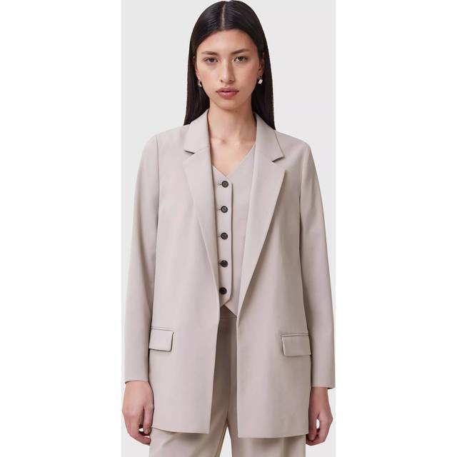 AllSaints Aleida Longline Blazer, Greige