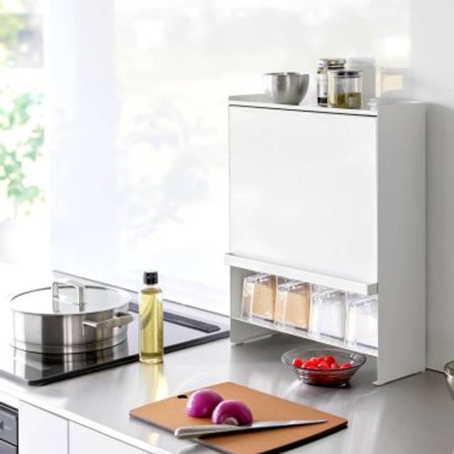 YAMAZAKI - Opbevaringsskab Tower Rack - hvid