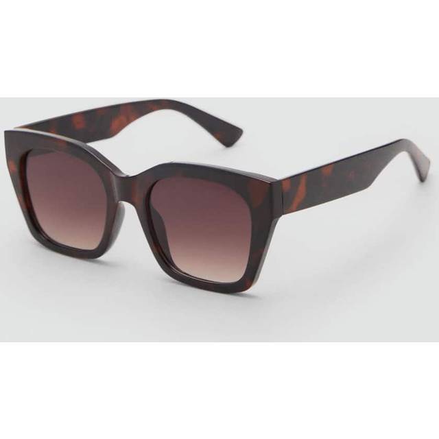 Squared frame sunglasses chocolate - Woman - One size - MANGO - Chocolate - U