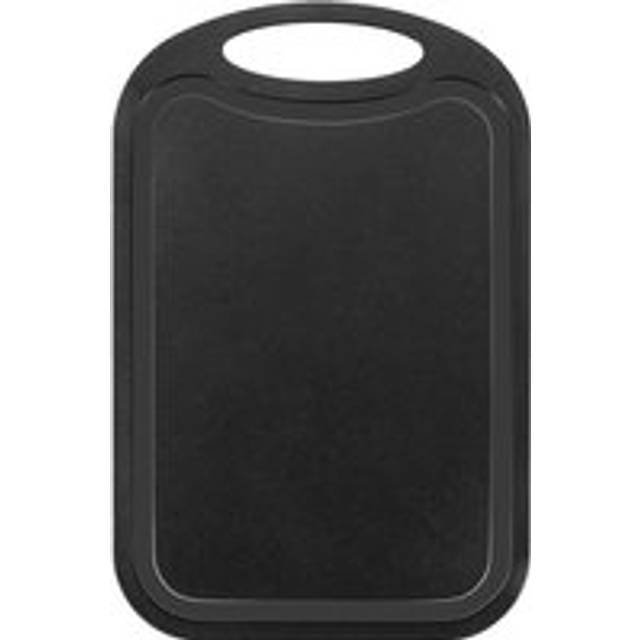 Plastic Chopping Block Meat Vegetable Cutting Board Non-Slip Anti Overflow With Hang Hole Black