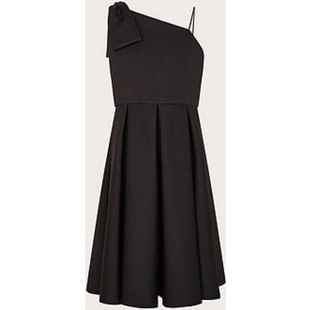 Monsoon Kids' Scuba Fit & Flare Prom Dress, Black
