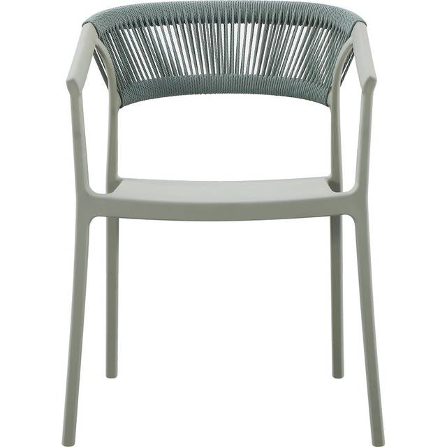 Ixia Outdoor Stacking Patio Dining Armchair - Green (76cm H X 56cm W X 52cm D)