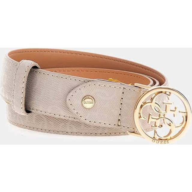 Guess Betula Patent 4G Logo Belt - Beige - S
