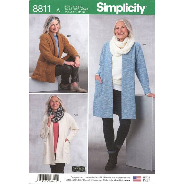 Simplicity Sewing Pattern 8811 Women A (XS-S-M-L-XL)