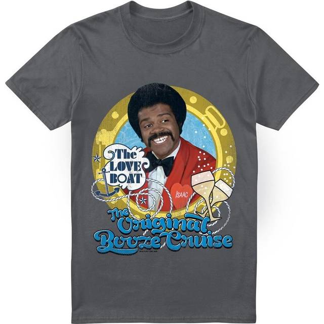 (M, Charcoal) The Love Boat Mens Original Booze Cruise T-Shirt