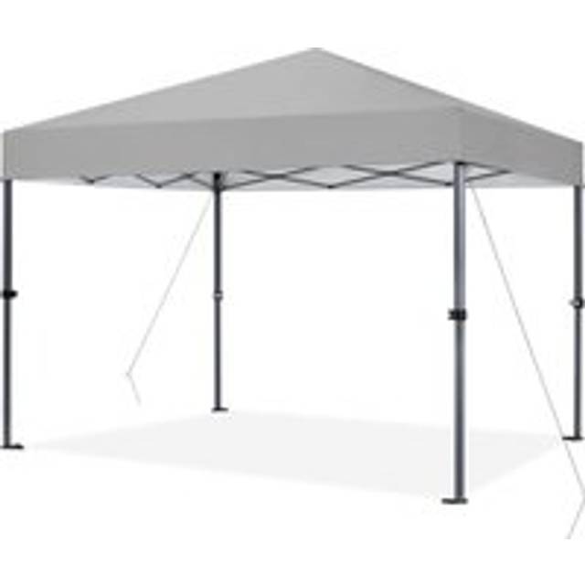 Yaheetech - 3×3m Instant Pop Up Canopy Tent with One Push To Lock Setup Mechanism, Light Grey