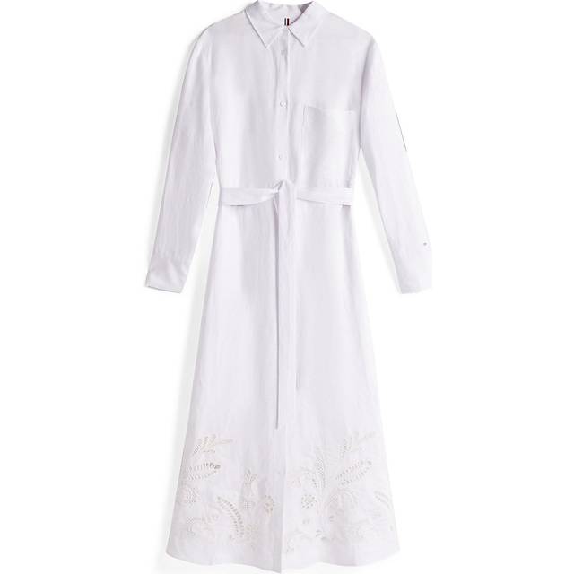 Broderie Anglaise Maxi Shirt Dress