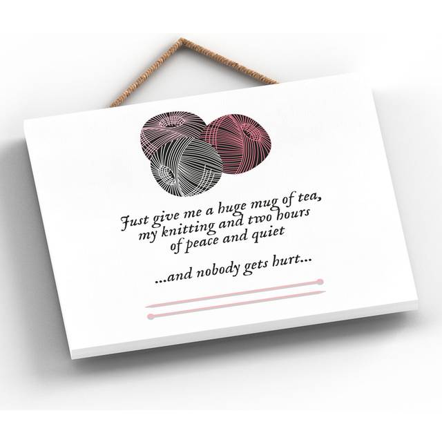 Sew Nobody Gets Hurt Signs and Plaques (15cm H X 18.5cm W X 0.9cm D)