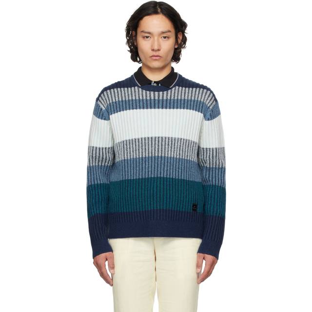PS by Paul Smith Blue Striped Sweater - 45 Blue - XS