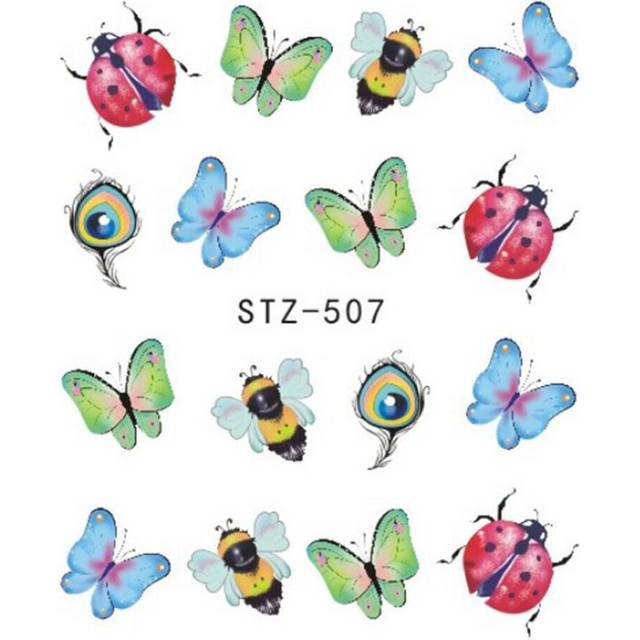 1pcs Nail Sticker Butterfly Flower Water Transfer Decal Sliders For Nail Art Wraps Tools