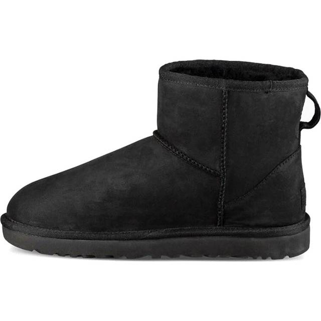 (WMNS) UGG Classic Mini Leather Snow Boots Black 1016558-BLK