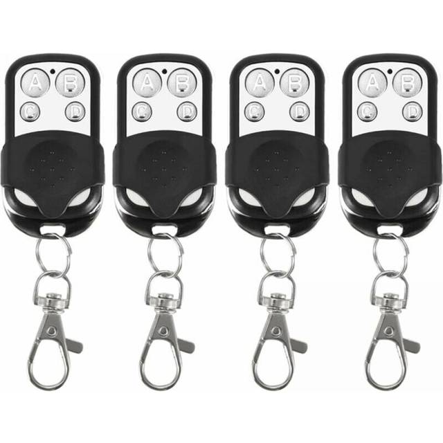 Set of 4 universal remote controls for electric garage door 433 MHz