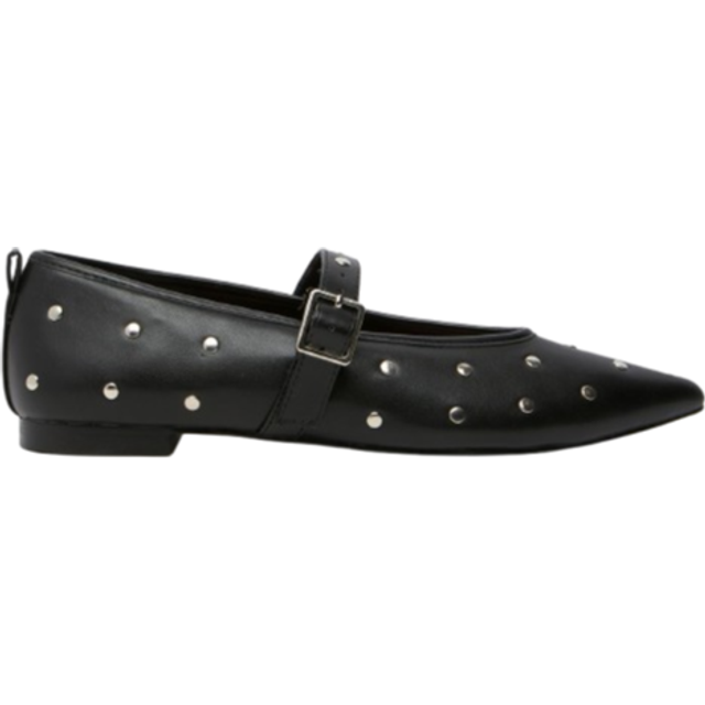 schuh Lada Studded Ballerina Flats in Black