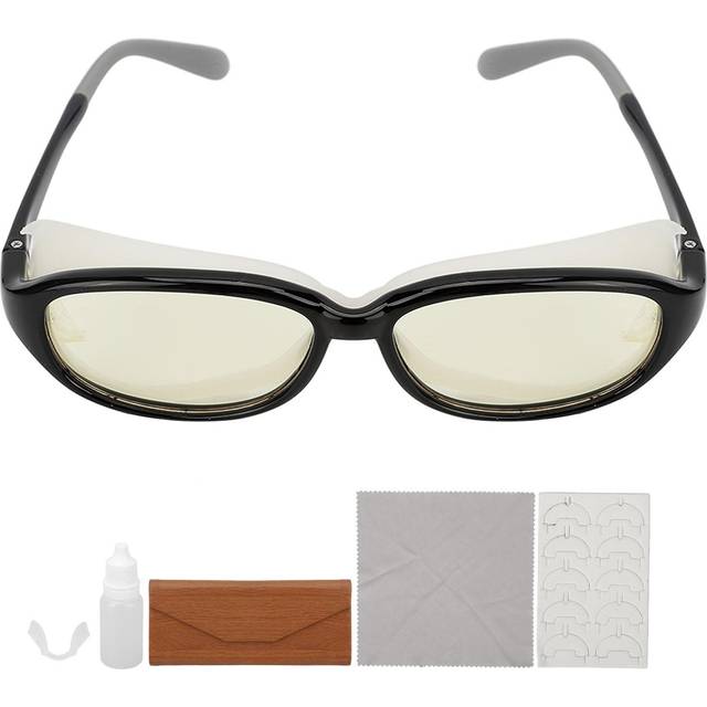 Cycling Sunglasses Light Yellow Lens Anti Fog Side Shields UV Resistance Sports Sunglasses for